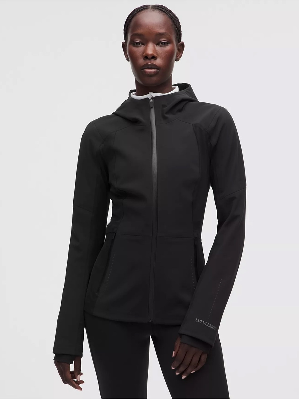 Lululemon Cross Chill Waterproof Hooded Running Jacket Black 4